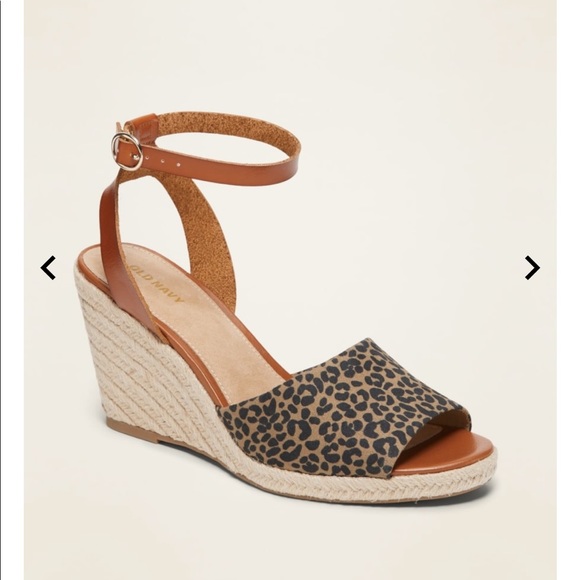 Espadrille Wedge Sandals Old Navy Size 7 leopard - Picture 2 of 5